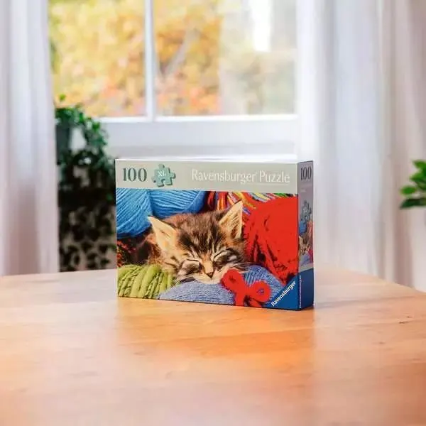Wool Cat - 100 Piece Jigsaw Puzzle by Ravensburger