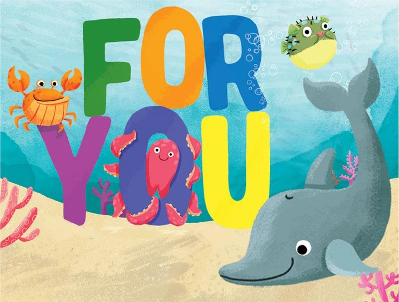 Under The Sea Octopus Glitter Mini Gift Enclosure Card