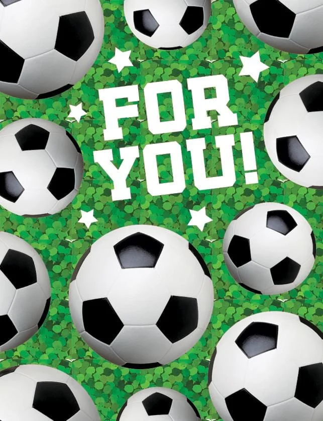 Soccer Ball Foil Mini Gift Enclosure Card with Envelope