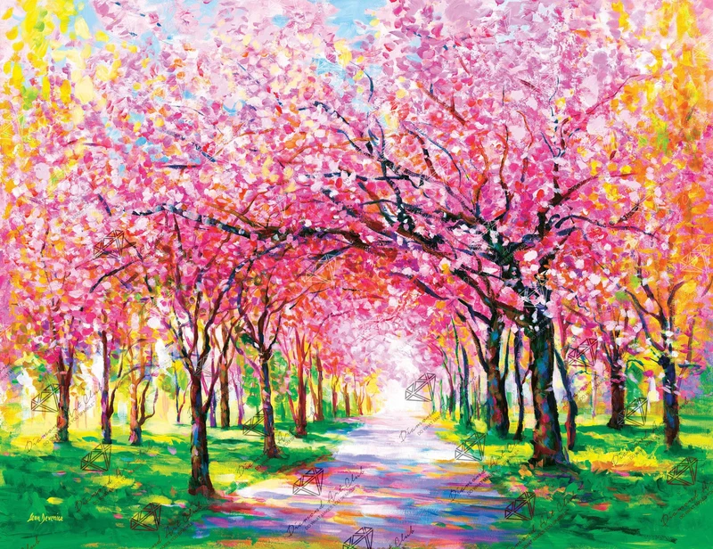Cherry Blossom Trees Diamond Art