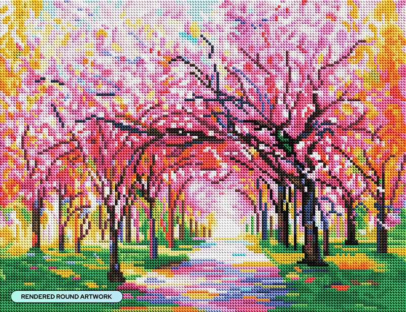 Cherry Blossom Trees Diamond Art