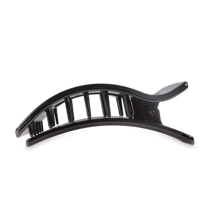 Teleties Jet Black Large Flat Rectangle Hair Clip