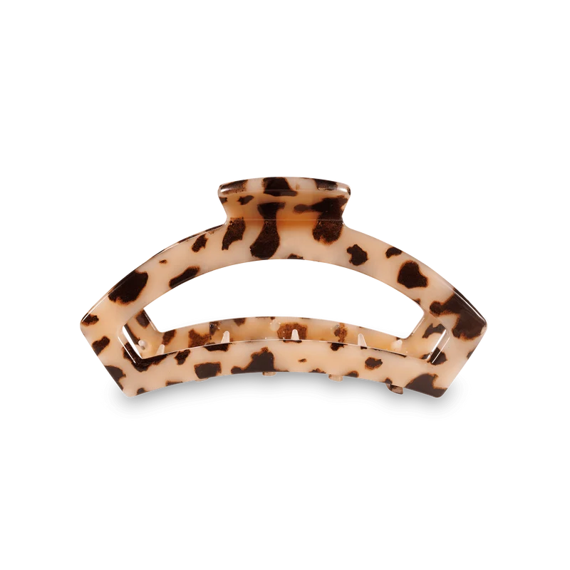 TELETIES Open Blonde Tortoise Medium Claw Hair Clip for Women