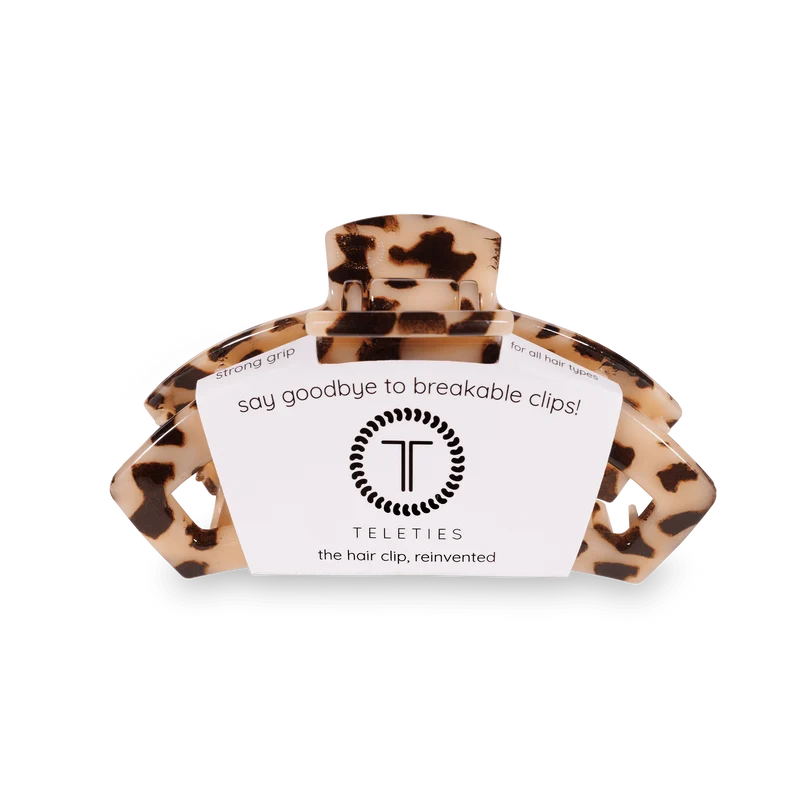 TELETIES Open Blonde Tortoise Medium Claw Hair Clip for Women