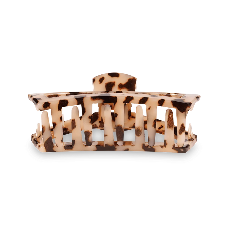 TELETIES Open Blonde Tortoise Medium Claw Hair Clip for Women