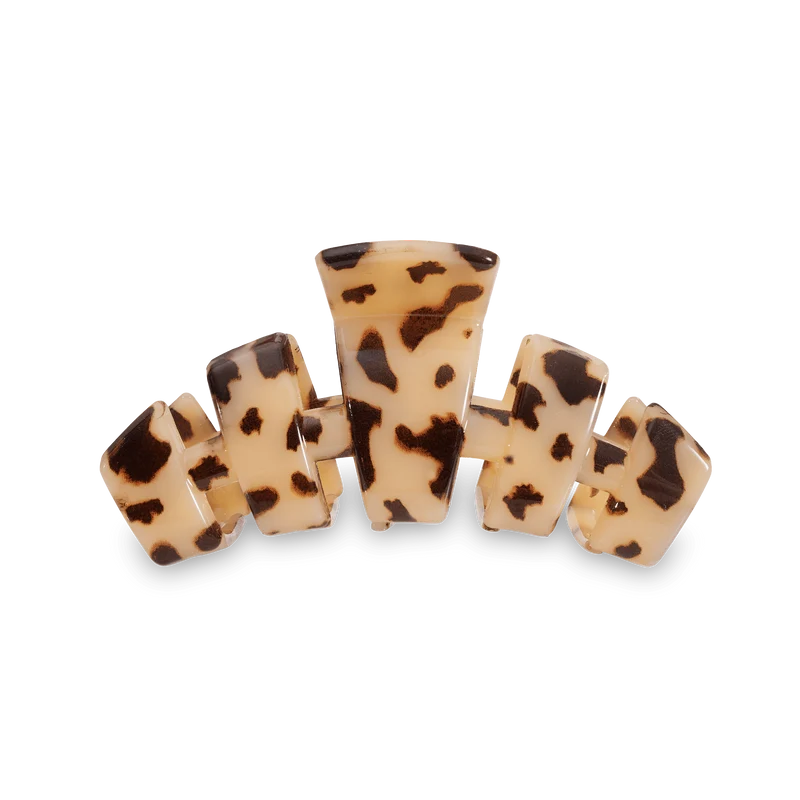 TELETIES Classic Blonde Tortoise Medium Claw Hair Clip with Bendable Teeth