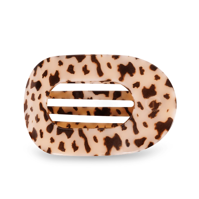 Blonde Tortoise Large Flat Round Comfort Lay Flat Hair Clip