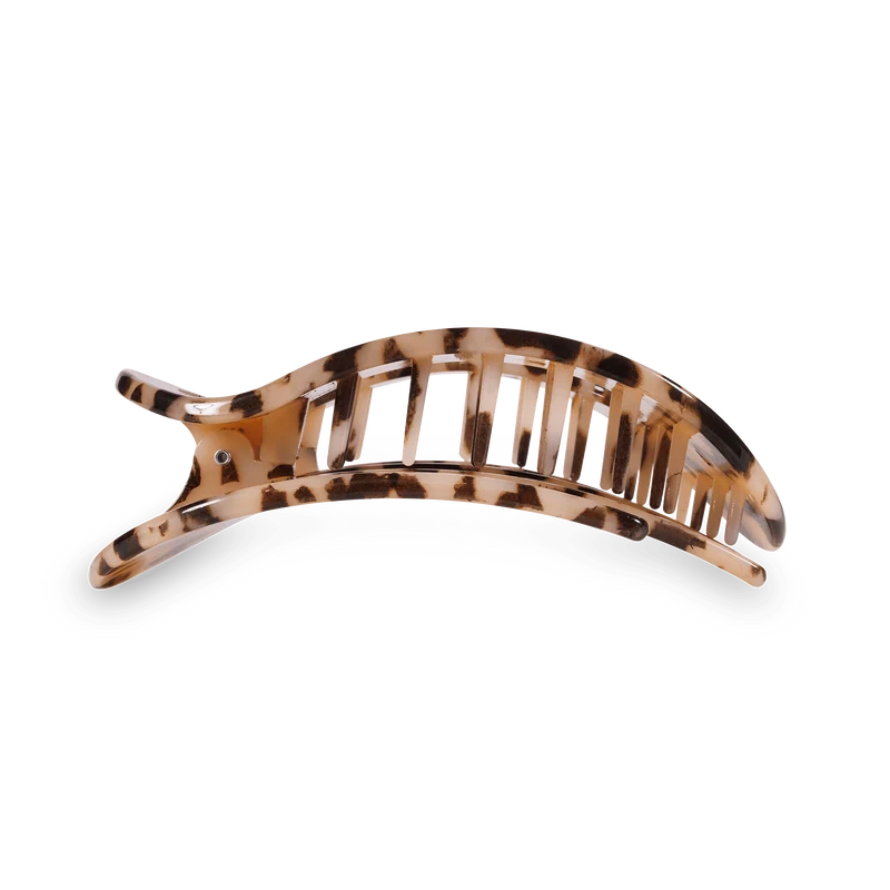 Blonde Tortoise Large Flat Round Comfort Lay Flat Hair Clip