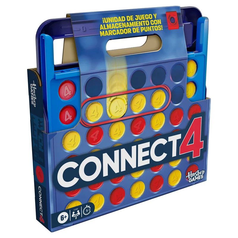 Hasbro Connect 4 Refresh Portable Board Game with Carrying Case