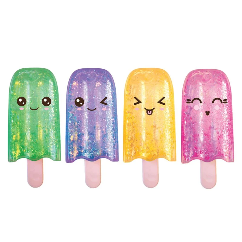 Colorful Keycraft Squishy Glitter Pops Ice Cream Sensory Fidget Toy