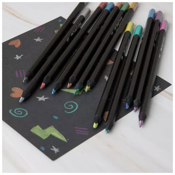 Faber-Castell Metallic Colored Pencils - 12 Piece Set