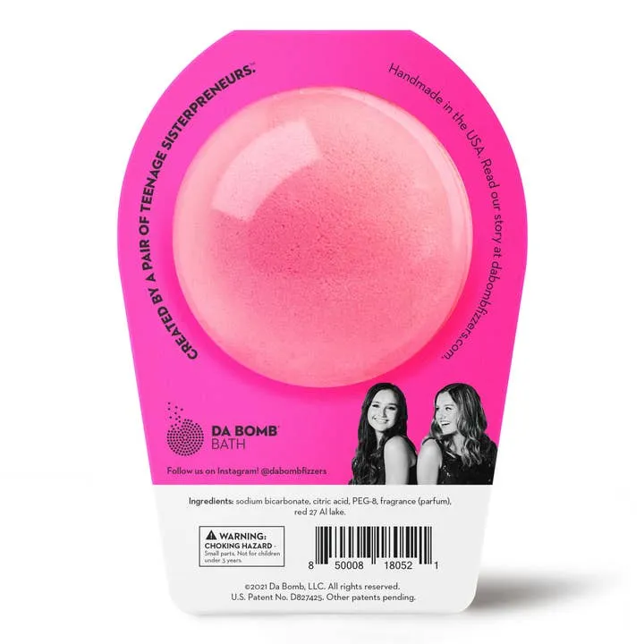 Neon Pink Grapefruit Bath Bomb with Hidden Secret Neon Surprise