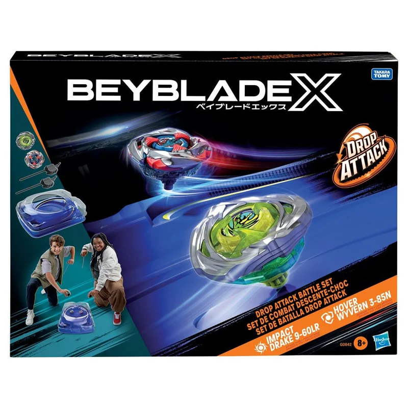 Beyblade X Drop Attack Battle Set with Beystadium and Launchers