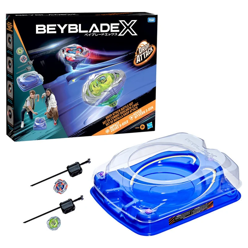 Beyblade X Drop Attack Battle Set with Beystadium and Launchers