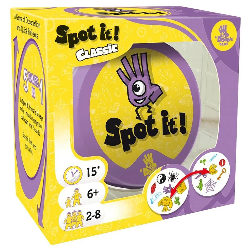 Spot It! Classic Fast-Paced Card Game for Families and Kids