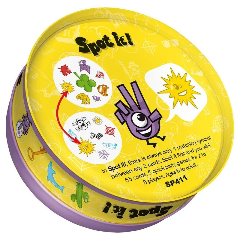 Spot It! Classic Fast-Paced Card Game for Families and Kids