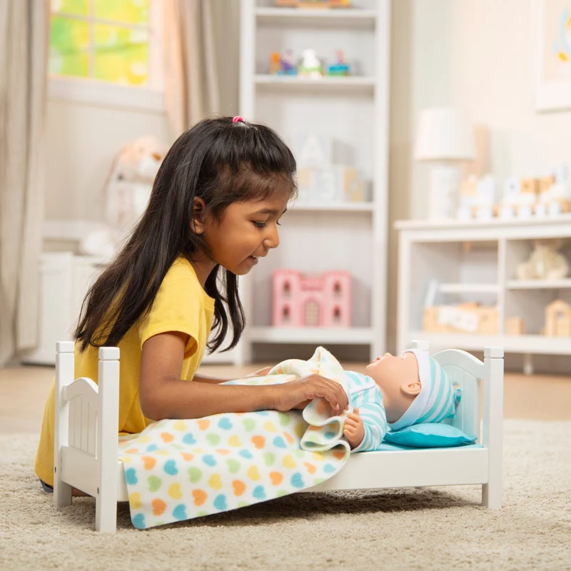 Melissa & Doug Mine to Love Wooden Doll Play Bed