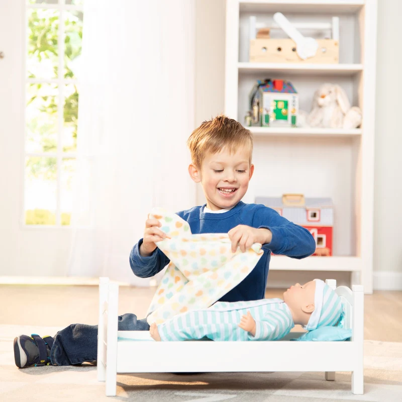 Melissa & Doug Mine to Love Wooden Doll Play Bed