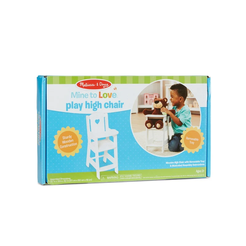 Melissa & Doug Mine to Love Wooden Doll High Chair
