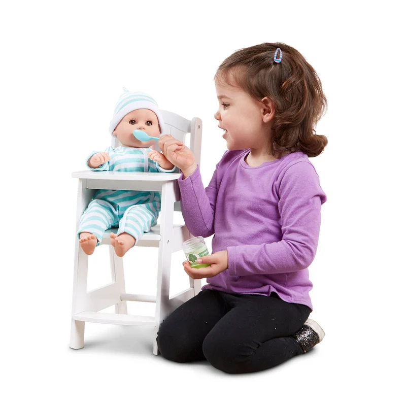 Melissa & Doug Mine to Love Wooden Doll High Chair