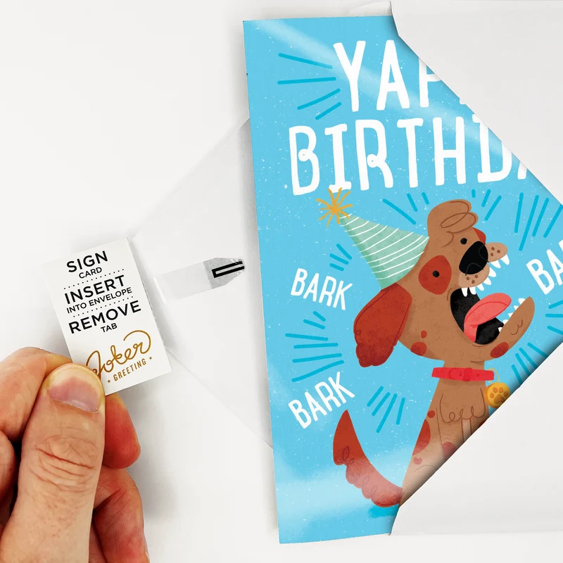Endless Barking Birthday Card With Glitter