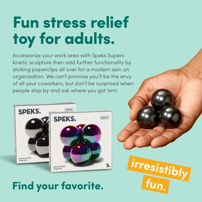 Speks Supers Magnetic Balls Fidget Toy for Adults and Teens 14+