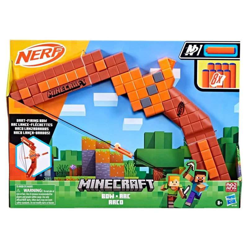 Official Nerf Minecraft Bow Blaster with 8 High Accuracy Darts