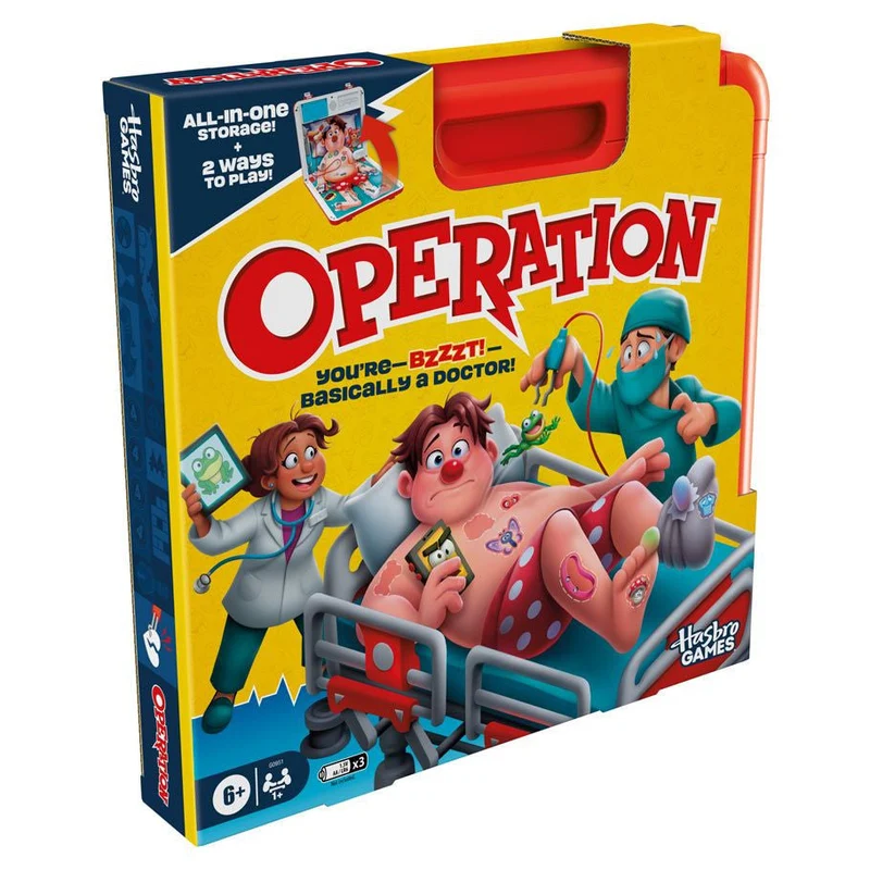 Hasbro Operation Refresh Classic Board Game with Electronic Buzz Sounds