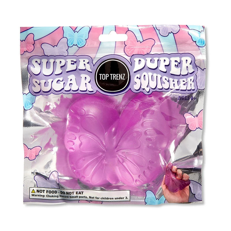 Super Duper Sugar Squisher Butterfly Sensory Fidget Stress Toy