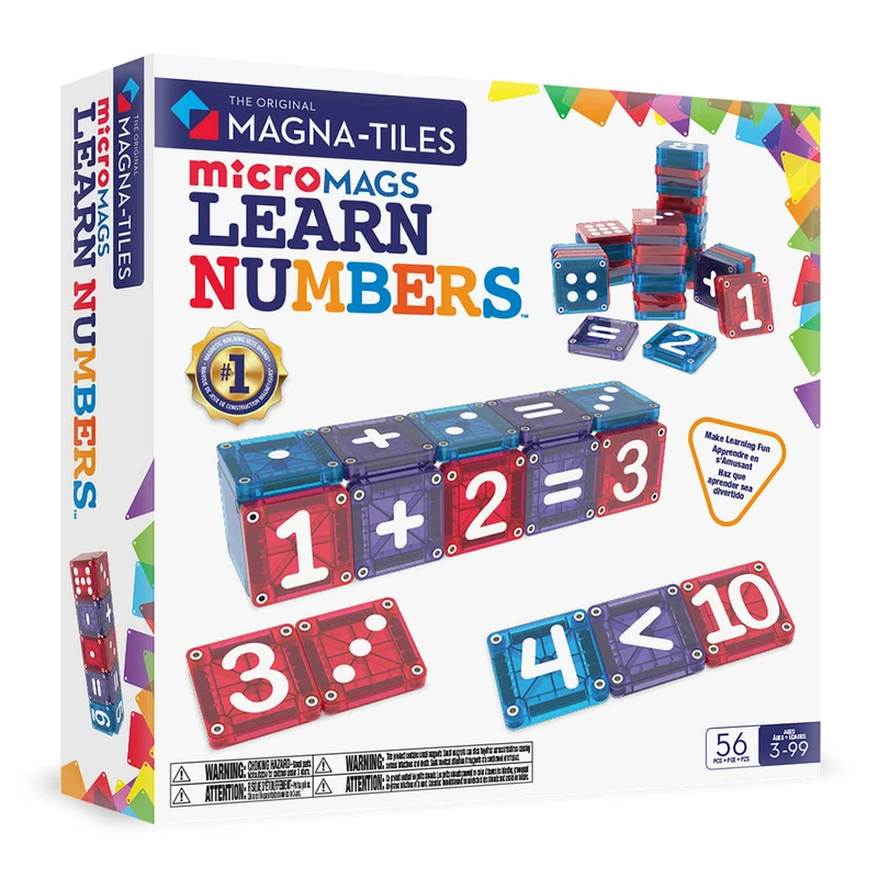 Magna-Tiles microMAGS Learn Numbers™ 56 Piece Set