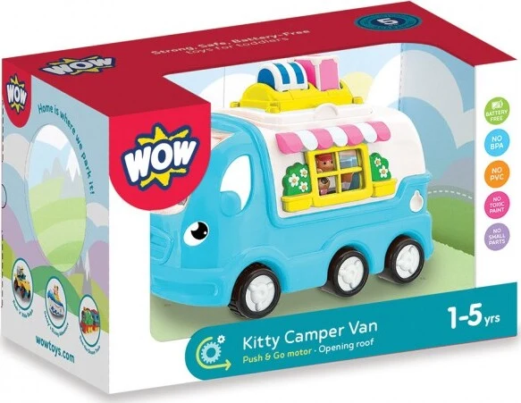 WOW Toys Kitty Camper Van Motorized Toy Vehicle Set