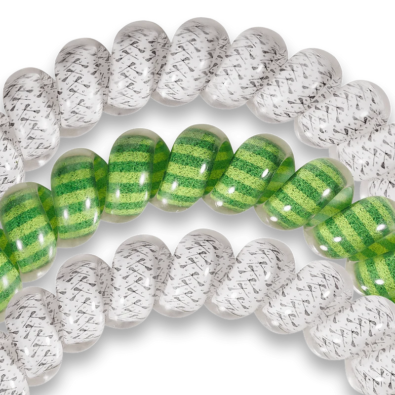 TELETIES Lacrosse Large Strong Grip Waterproof Hair Ties Three Pack