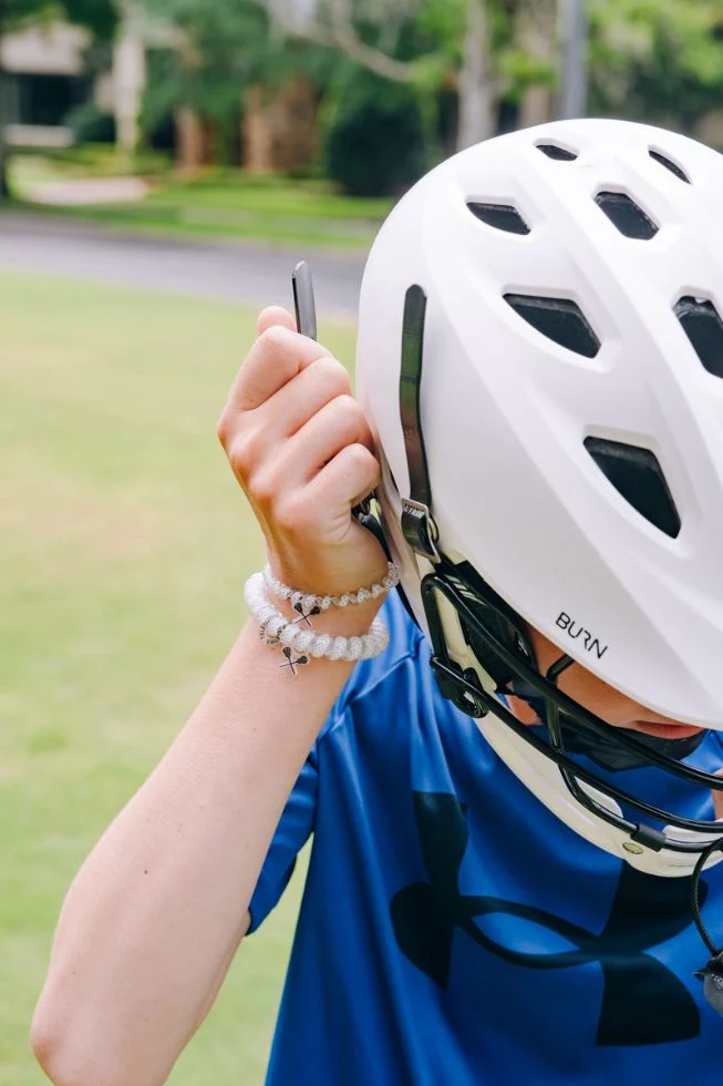 TELETIES Lacrosse Large Strong Grip Waterproof Hair Ties Three Pack