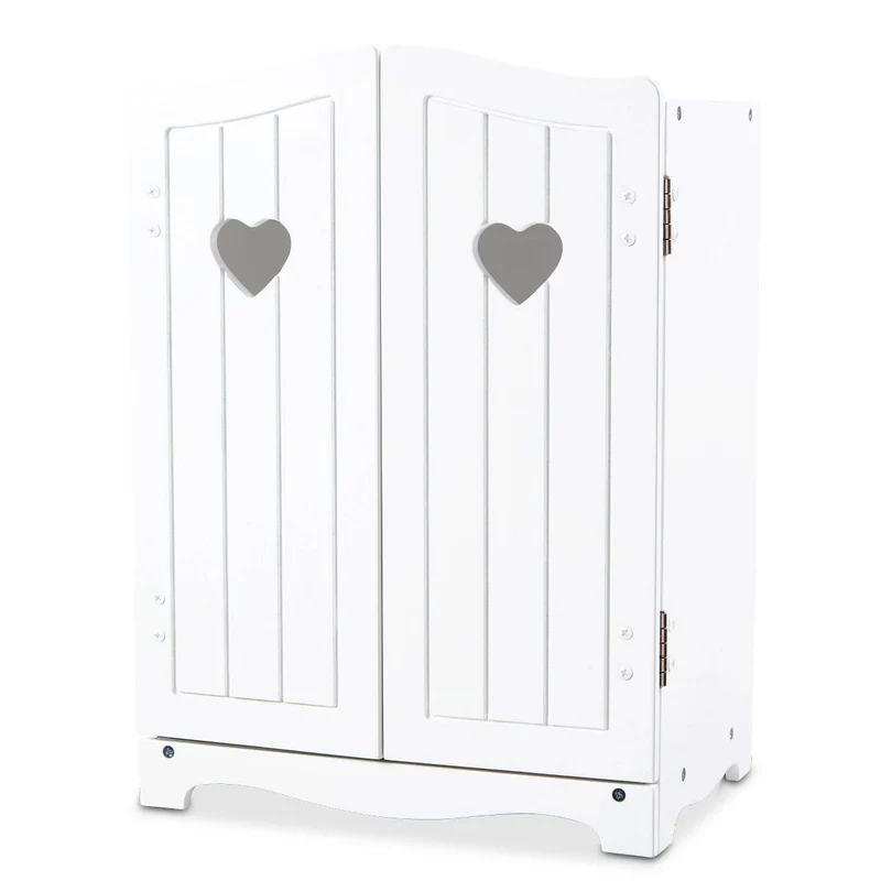 Melissa & Doug Mine to Love Wooden Play Armoire Closet for Dolls