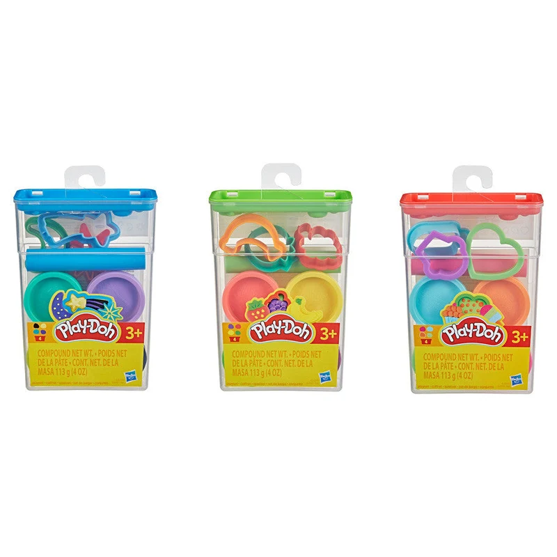 Play-Doh Storage Bucket Assortment 6-Pack Creative Modeling Clay Set