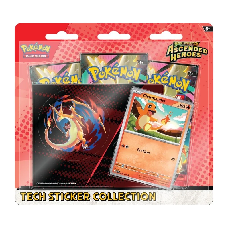 Pokemon Mega Evolution ME2.5 Ascended Heroes Tech Sticker Collection Blister Pack