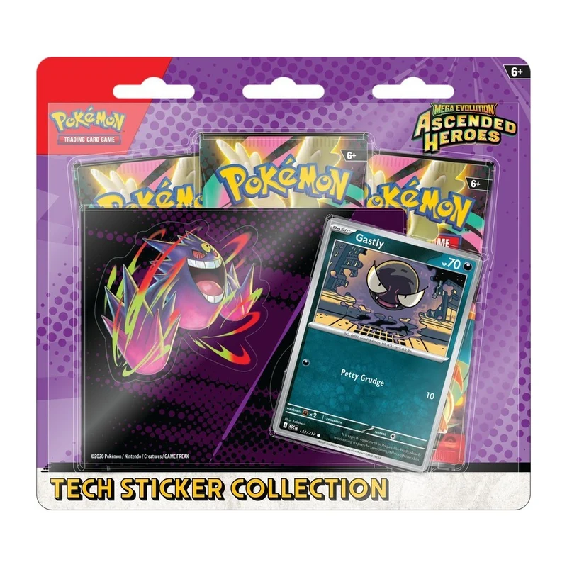 Pokemon Mega Evolution ME2.5 Ascended Heroes Tech Sticker Collection Blister Pack