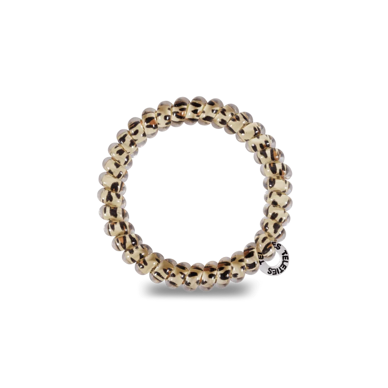 TELETIES Leopard Small Strong Grip Waterproof Spiral Hair Ties