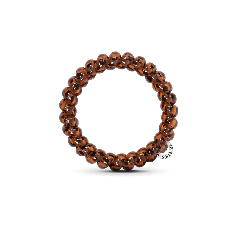 TELETIES Large Tortoise Spiral Hair Ties Strong Grip No Rip