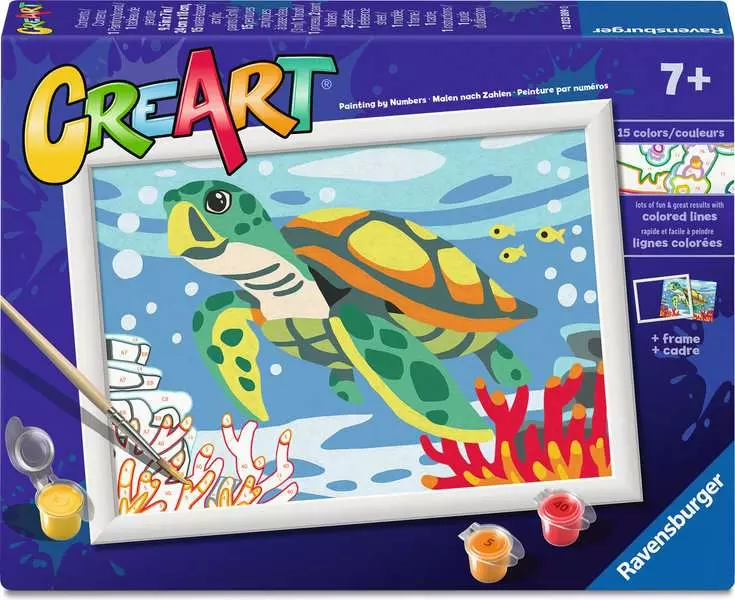 Ravensburger CreArt Sea Turtle Paint by Numbers Kit for Kids