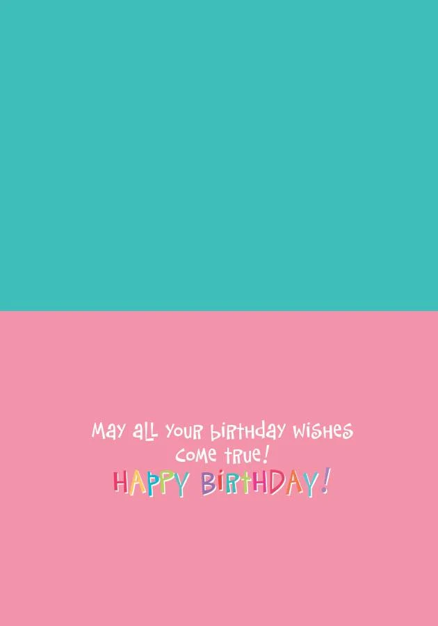 Colorful Glitter Cupcake Birthday Card with Make a Wish Candles