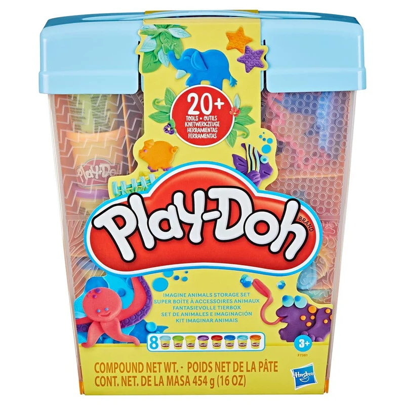 Play-Doh Imagine Animals Storage Set Case of 4 with Tools