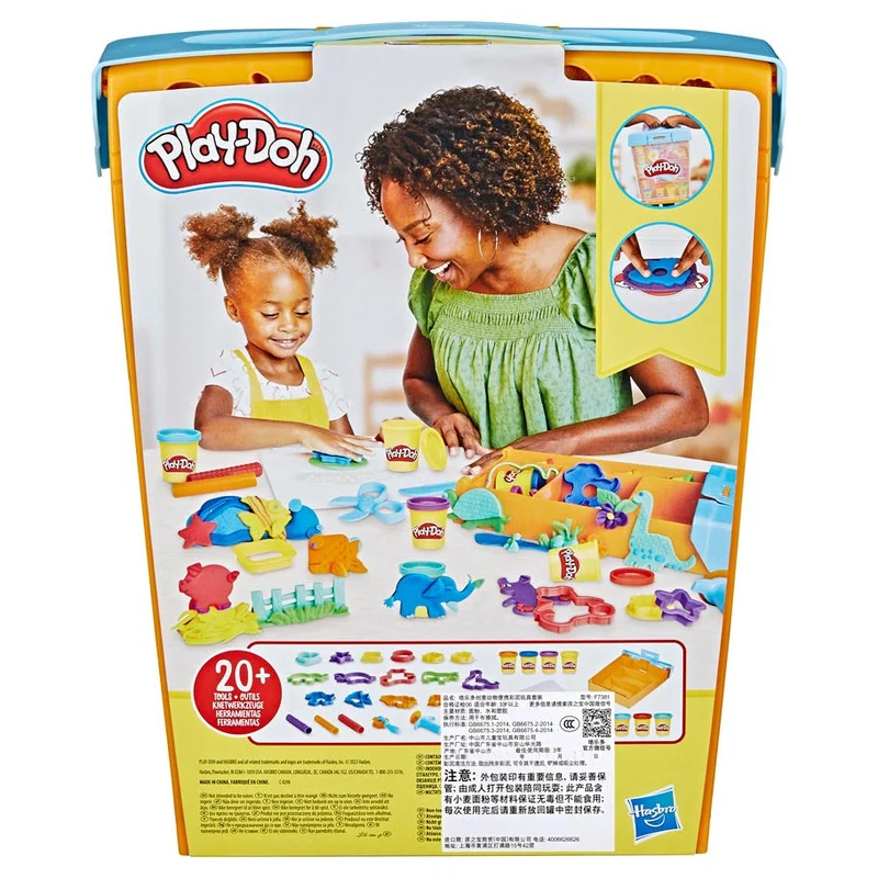 Play-Doh Imagine Animals Storage Set Case of 4 with Tools