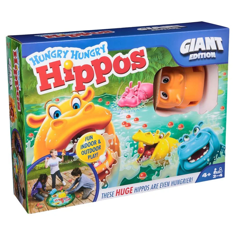 Giant Hungry Hungry Hippos Classic Family Action Marble Chomping Game