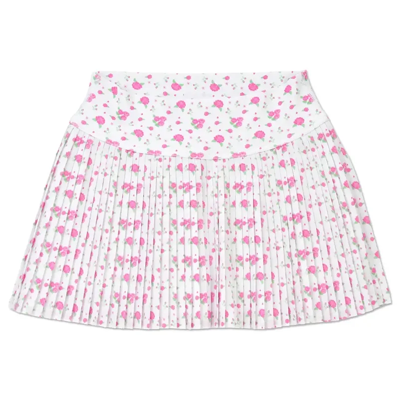 Iscream Girls Pretty White Floral Pleated Active Performance Skort