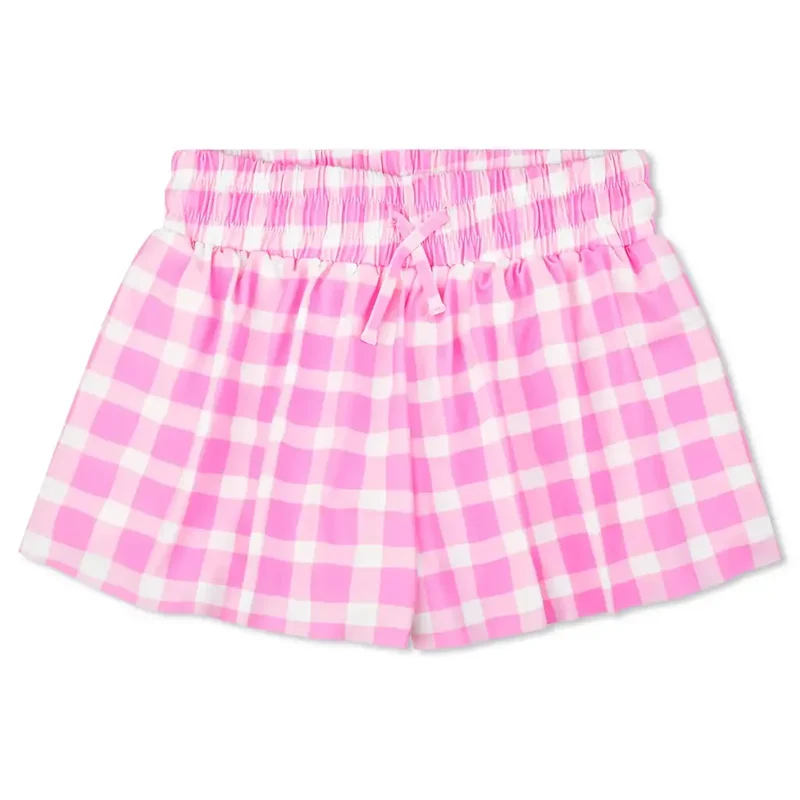 Iscream Pink Gingham Butterfly Shorts for Girls and Youth