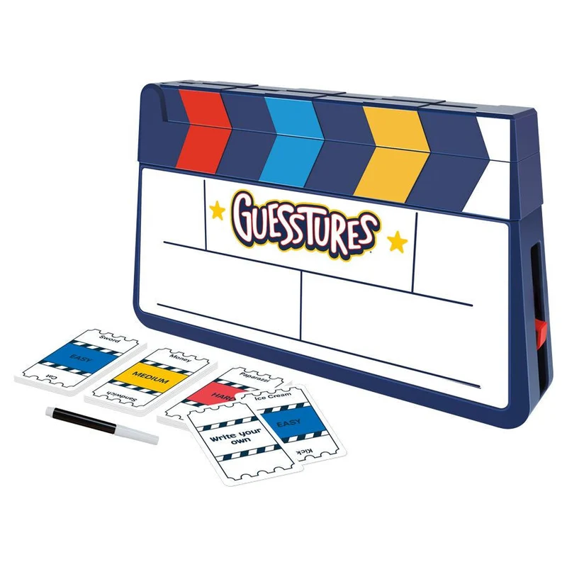 Hasbro Guesstures Refresh High-Speed Family Charades Board Game Action Timer