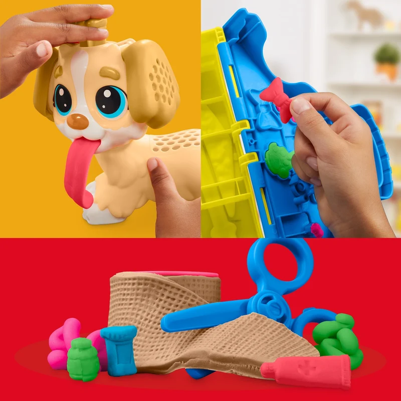 Play-Doh Care 'n Carry Vet Toy Dog Playset with 10 Tools
