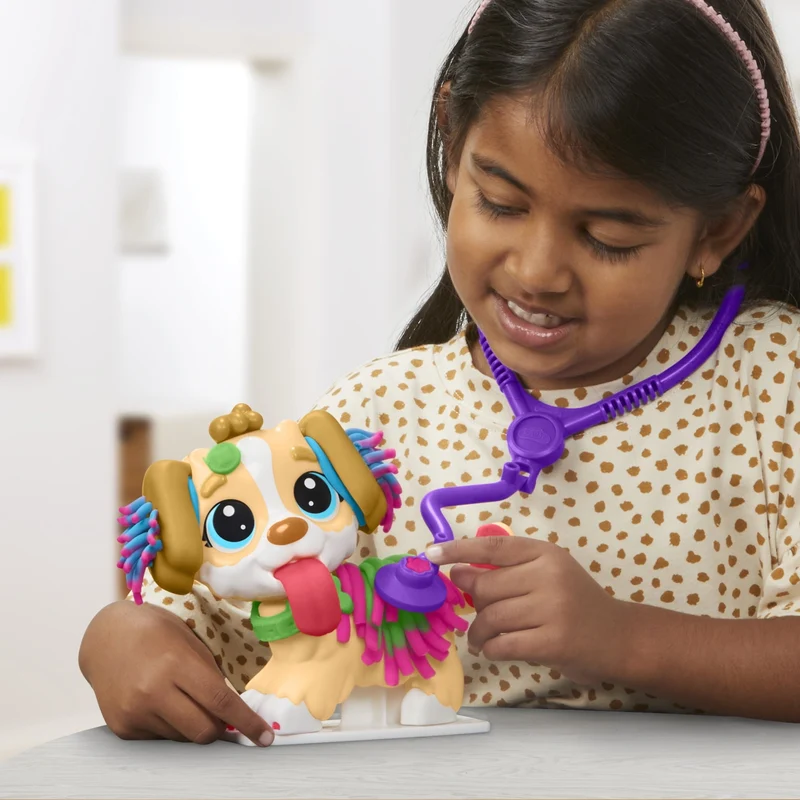 Play-Doh Care 'n Carry Vet Toy Dog Playset with 10 Tools