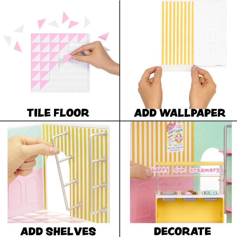 MGA's Miniverse Make It Mini Spaces Ice Cream Shop Miniature Playset